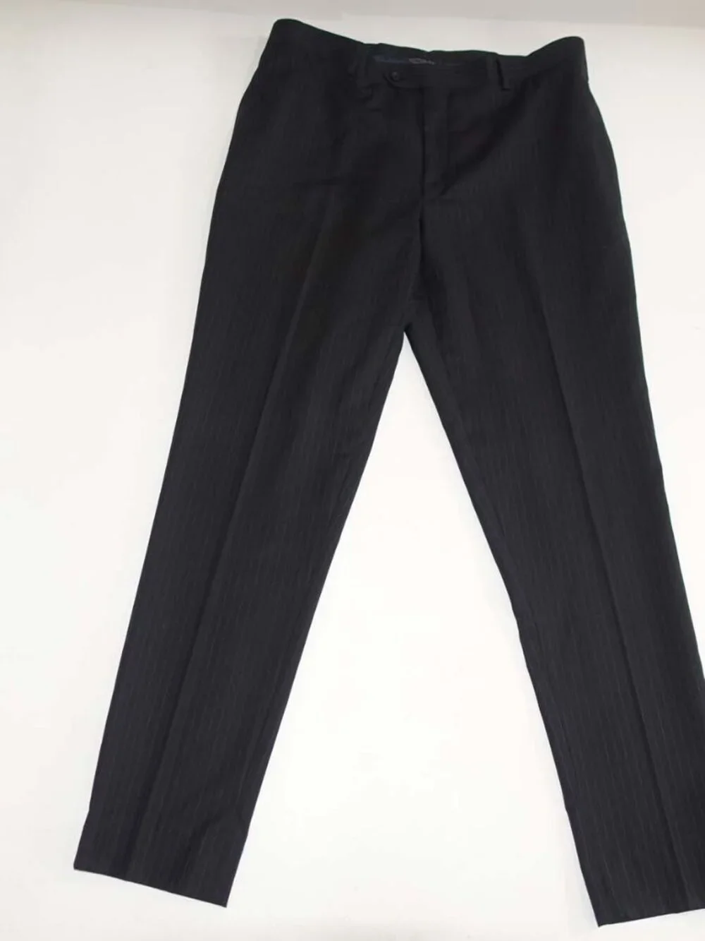 Pronto Uomo Mens Pinstripe 2 Button Suit Size 46 X-Long 40 x 34.5 Dark Gray 46XL